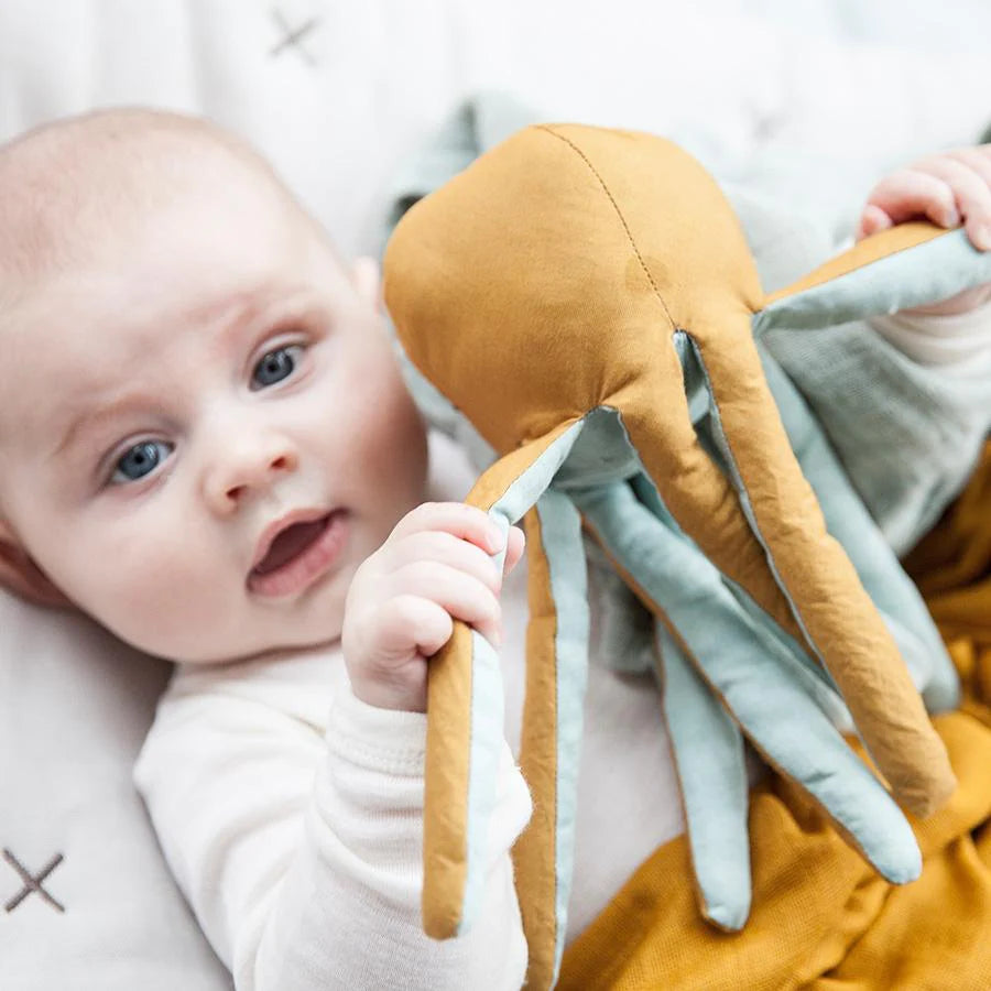 Fabelab Organic Cotton Octopus Rattle 2 colours Fairplay