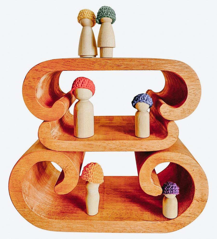 Natural wooden puzzle table. Perfect for open-ended play for kids aged 3 years and over. 