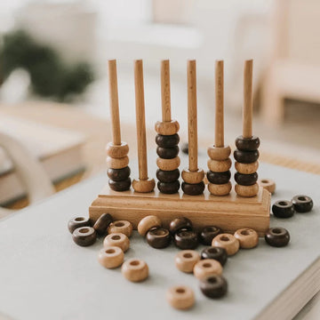 Natural Wooden Connect Four Game
