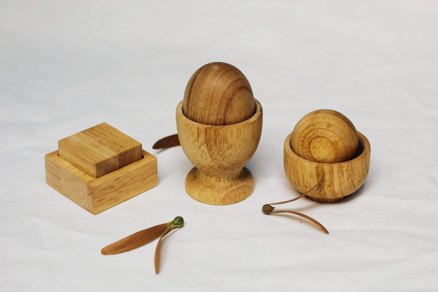Qtoys | Montessori Egg, Ball and Cup Set