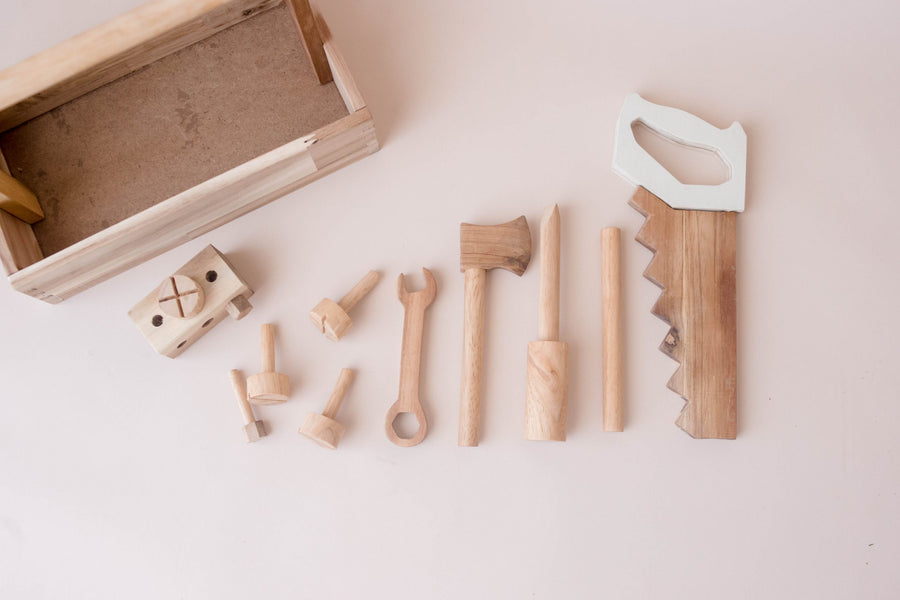Qtoys | Natural Wooden Tool Set