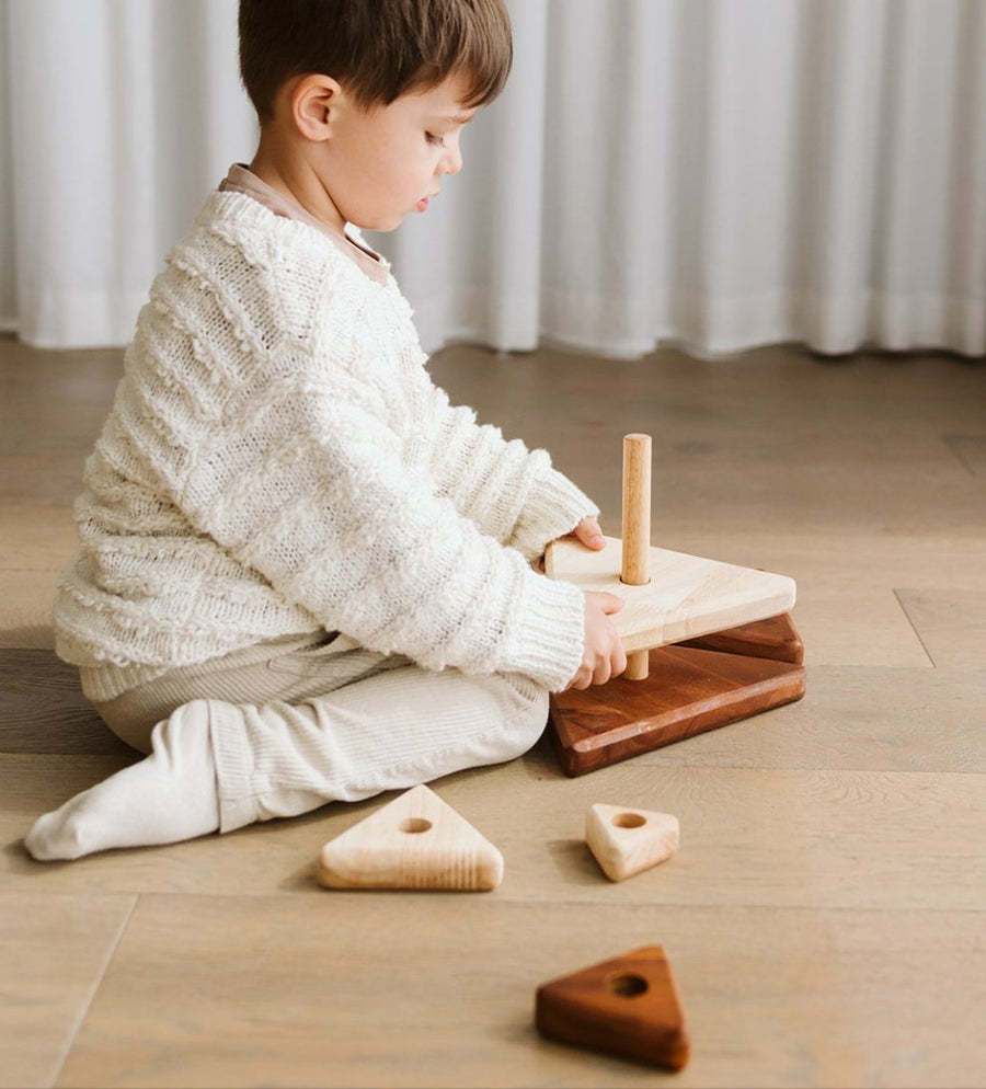 Qtoys | Wooden Triangle Stacker