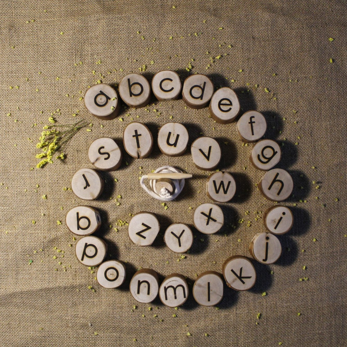 Alphabet Threading Set educational toys nz Fairplay