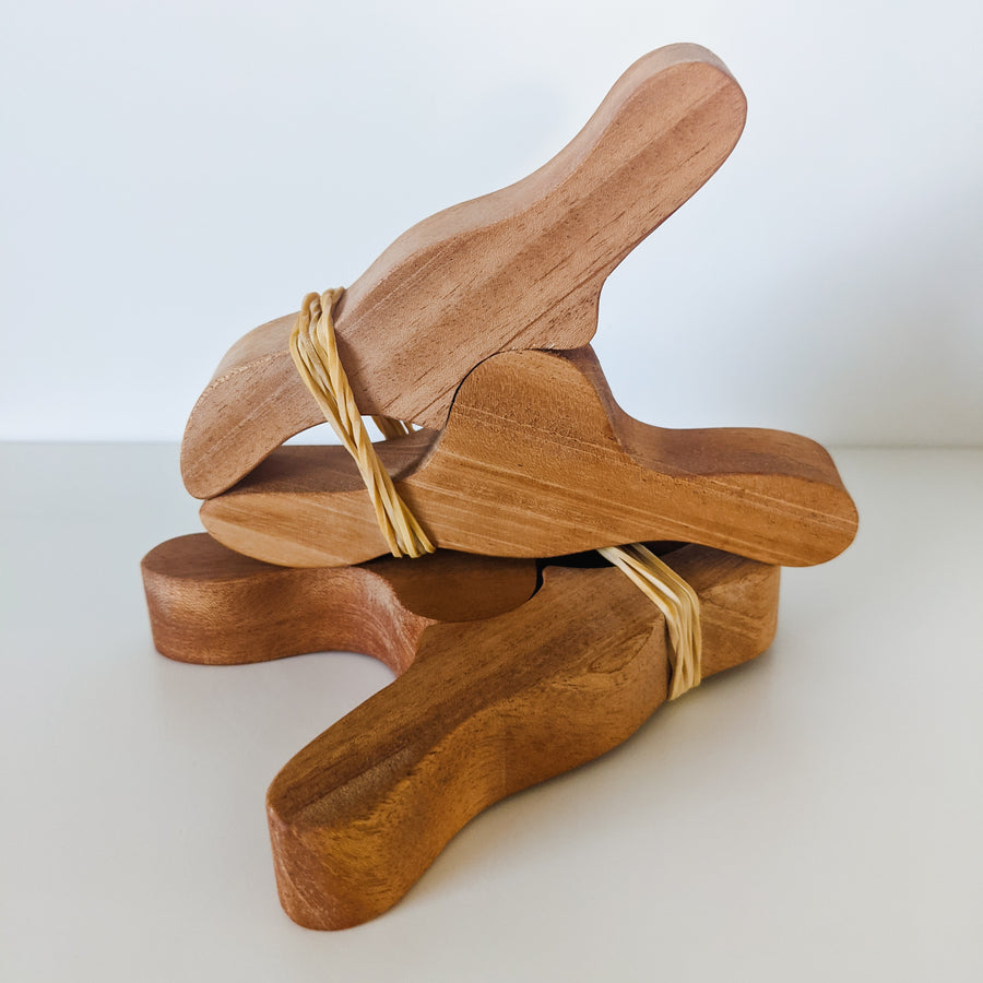 Beautiful natural wooden pegs inspired by the Steiner educational philosophy. 