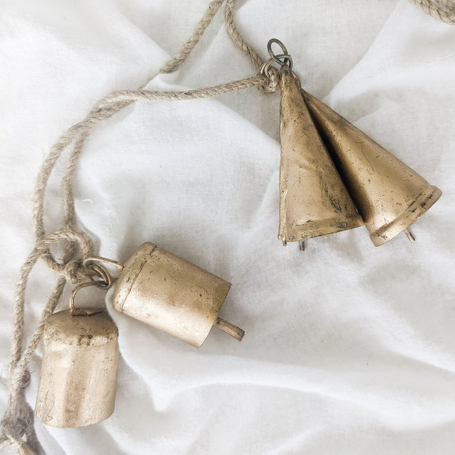 Antique Bell Hanging Ethically Made Eco Decor NZ