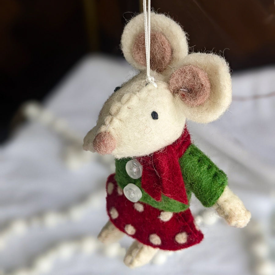 Christmas Decor - Felt Christmas Mouse | 2 Variants