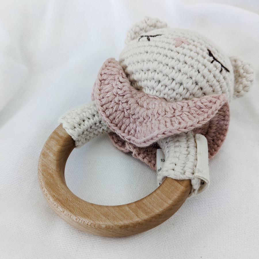 Patti Oslo Natural Teething Ring with Bell | Teddy