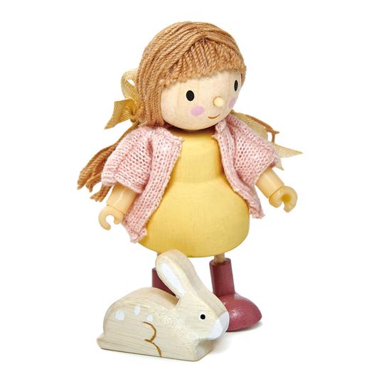 Wooden Doll - Amy and her Rabbit