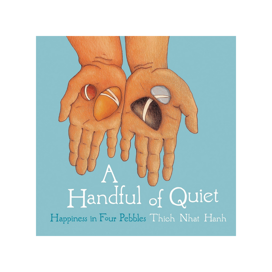 pebble meditation kit for kids and A Handful of Quiet by Thich Nhat Hanh book