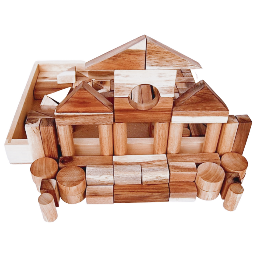 Qtoys | Wooden Blocks - Project Set (117 pieces)