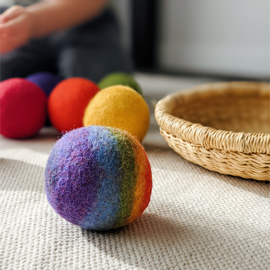 Rainbow Felt Balls - Extra Large