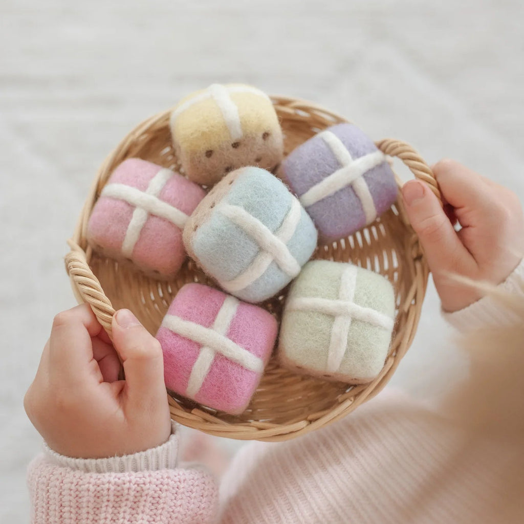 Juni Moon | Felt Food - Hot Cross Buns