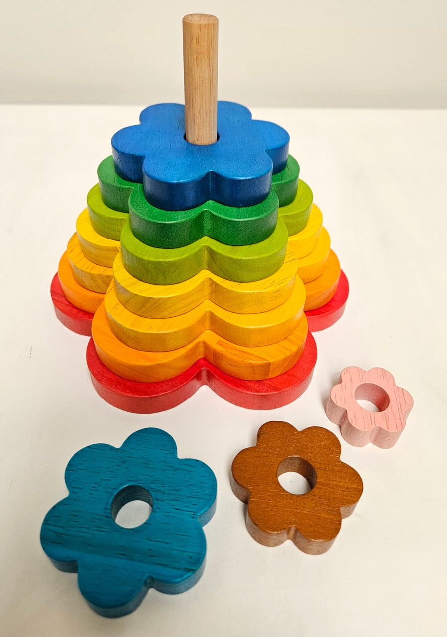 Qtoys | Wooden Stacking Flowers