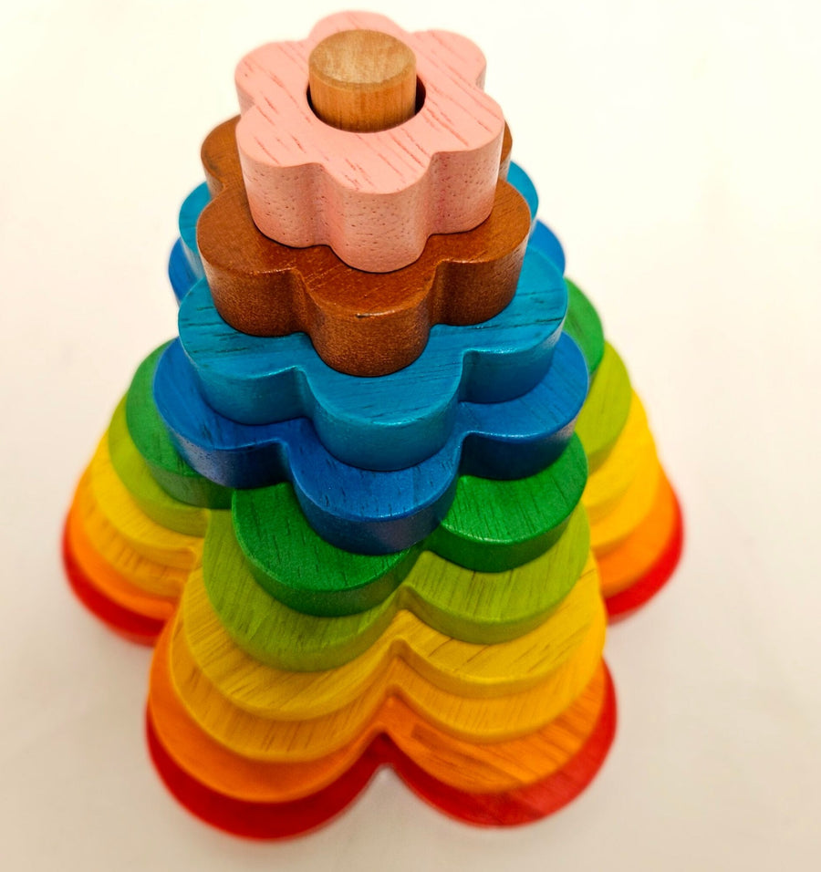 Qtoys | Wooden Stacking Flowers