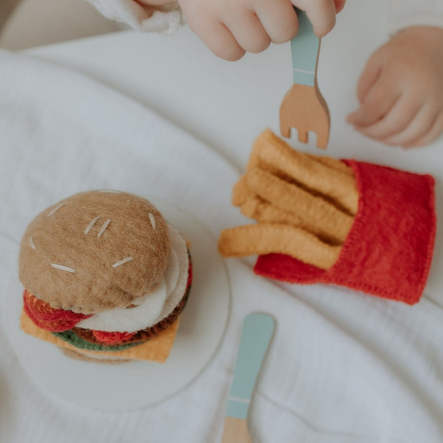 pretend play burger and fries 