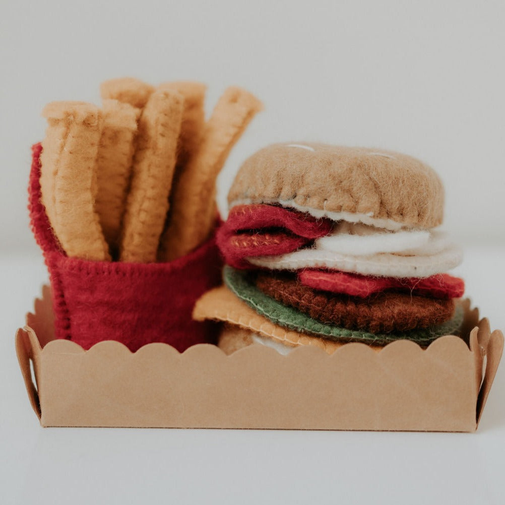 papoose burger and fries set