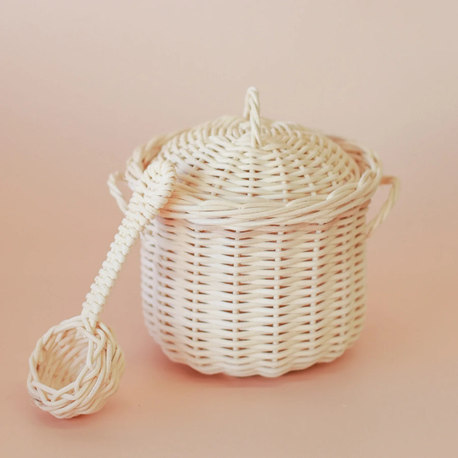 Juni Moon | Rattan Pot and Ladle Set