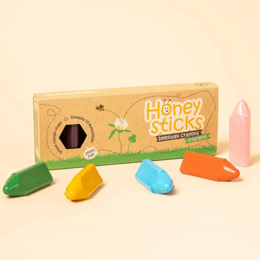Honeysticks | Natural Beeswax Crayons - Triangles 10 pack