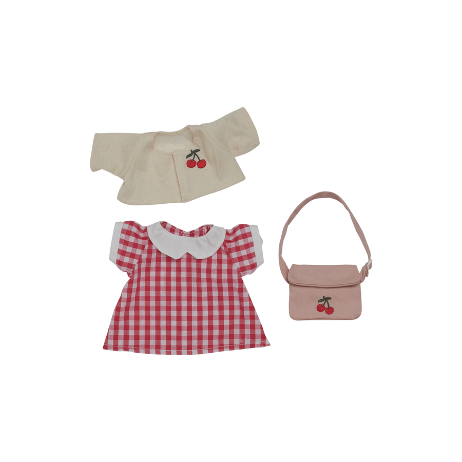 Olli Ella Dinkum Dolls | Clothing Packs - Cherry Gingham Outfit