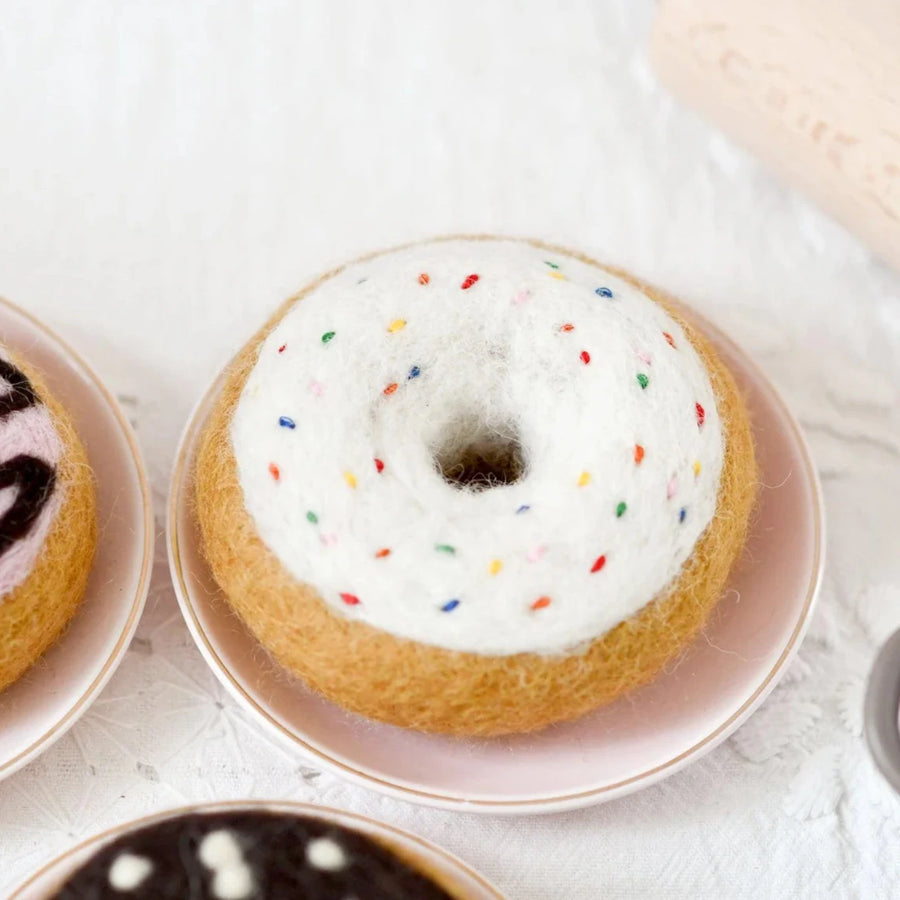 Felt Food | Iced Round Doughnuts