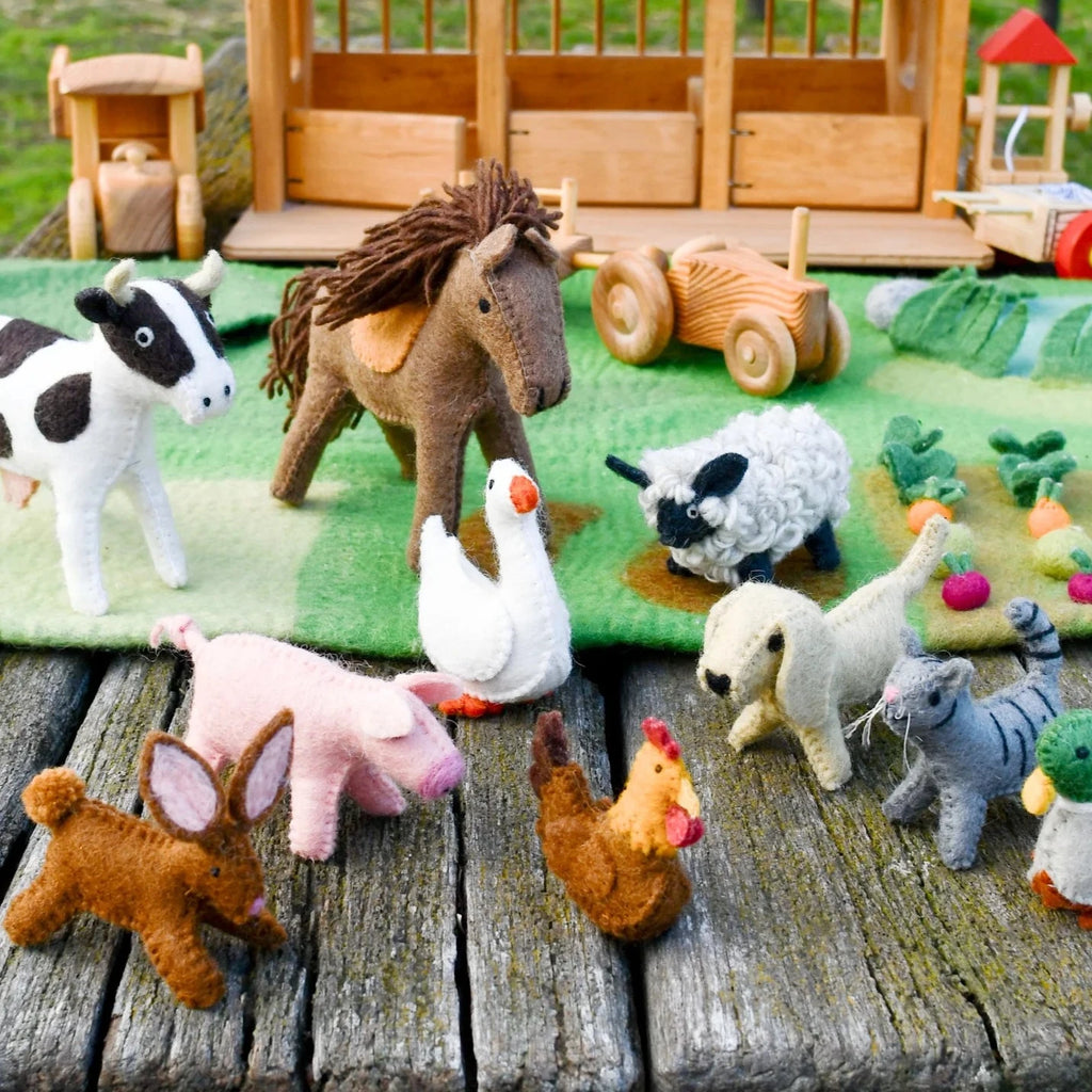 Tara Treasures | Felt Farm Animal Toys - Individual