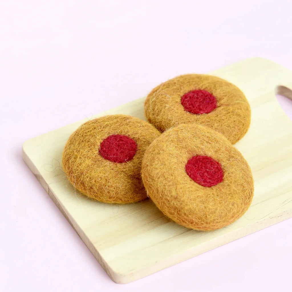 Tara Treasures | Felt Food - Jam Drop Biscuits