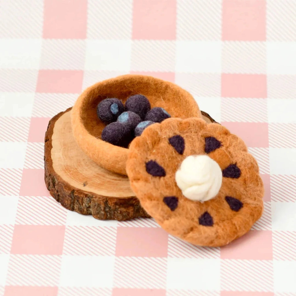 Tara Treasures | Felt Food - Blueberry Pie Set