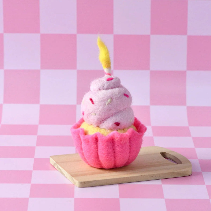 Tara Treasures | Felt Food - Giant Cupcake with Candle