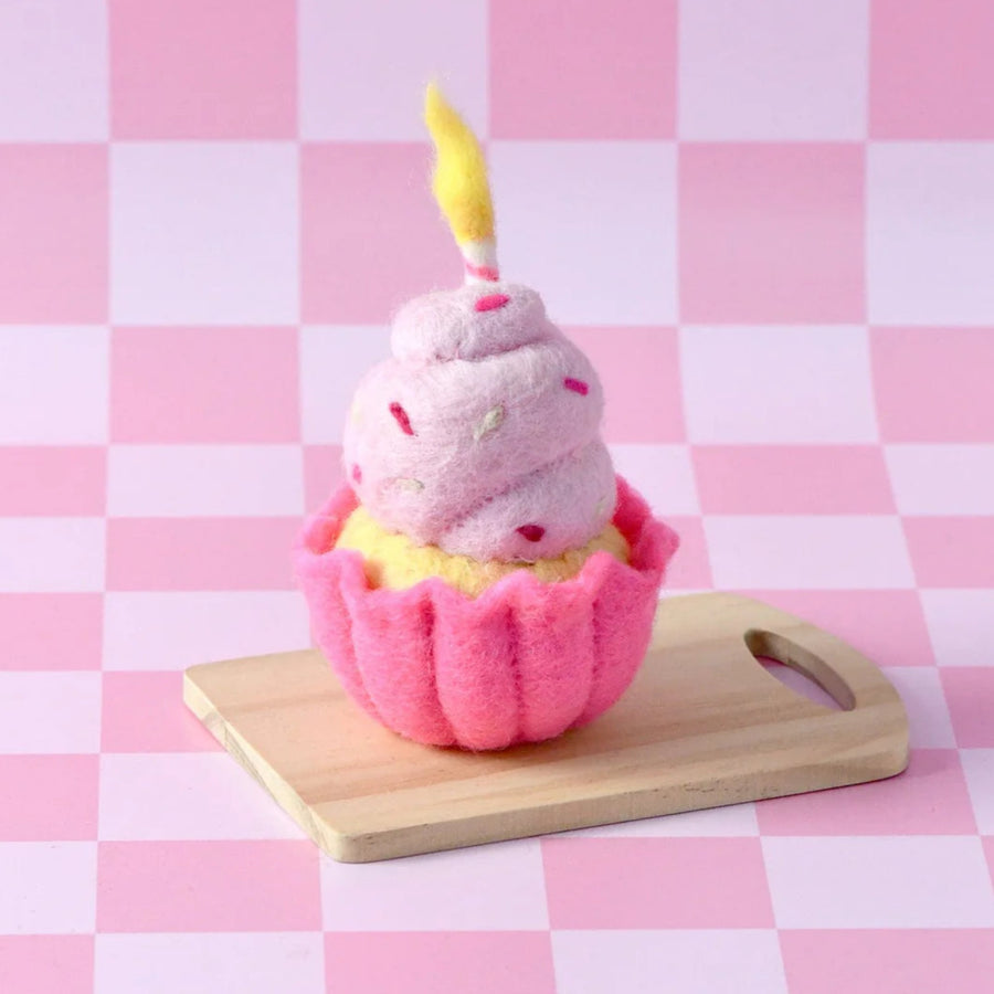 Tara Treasures | Felt Food - Giant Cupcake with Candle