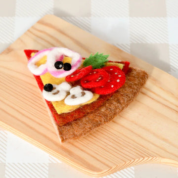 Tara Treasures | Felt Food - Pizza Slice (Mushroom)