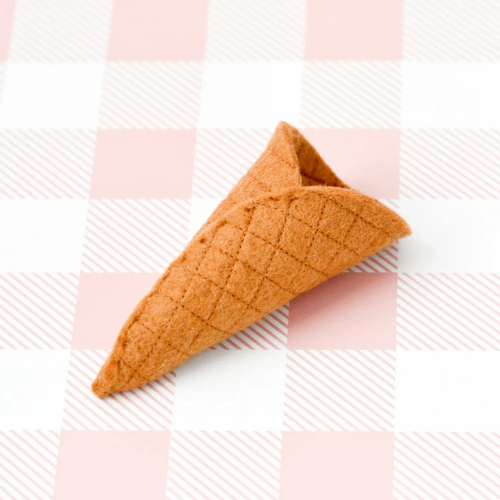 Tara Treasures |Felt Food - Ice cream Waffle Cone