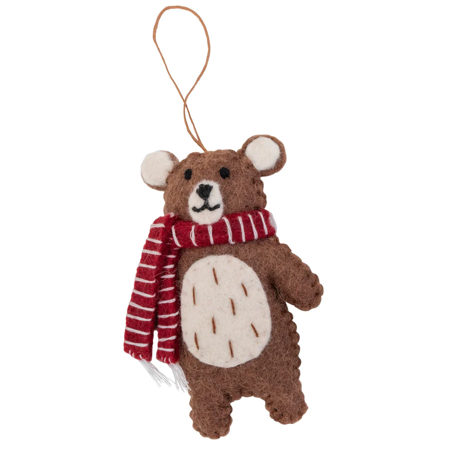 Christmas Decor - Felt Bear Decoration