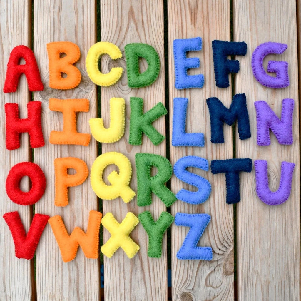 Tara Treasures | Felt Alphabet Set - Upper Case Rainbow