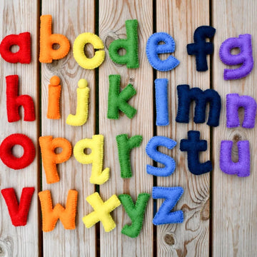 Felt Alphabet Set | Lower Case - Rainbow