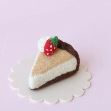 Felt Food | Chocolate Cheesecake Slice