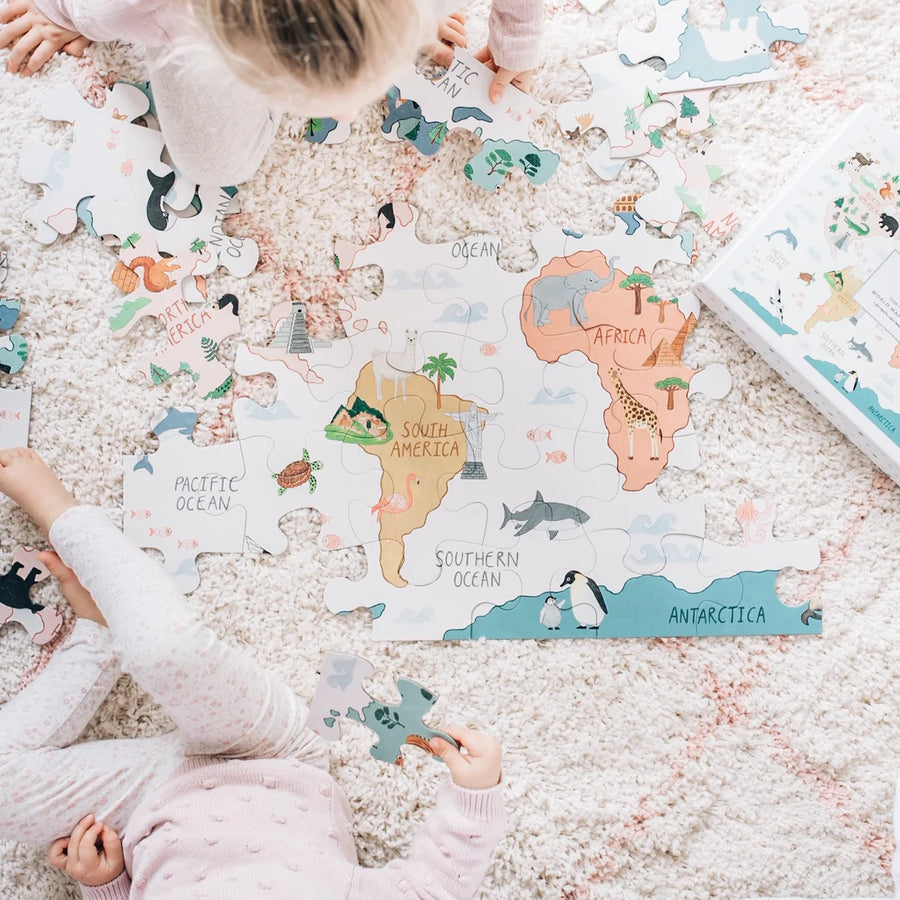 Mindful & Co Kids | World Map Floor Puzzle