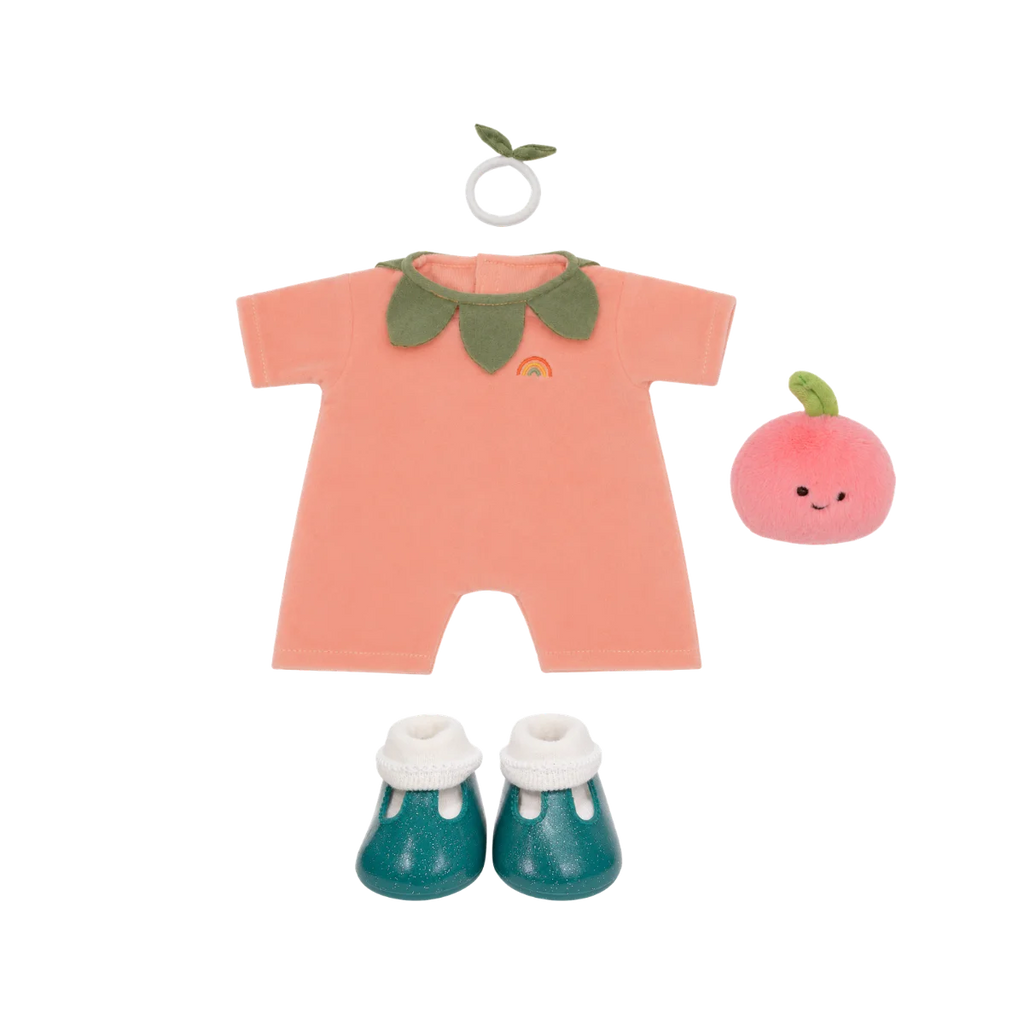 Olli Ella Dinkum Dolls | Peach Outfit Dress Up Set