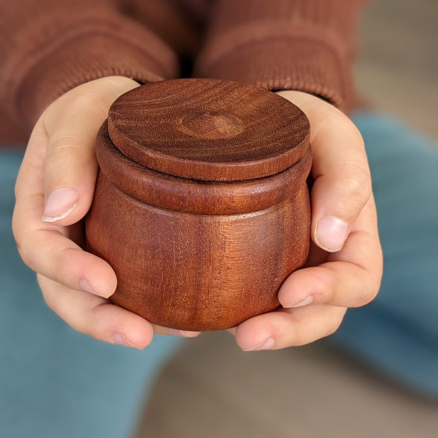 Wooden Lidded Pot