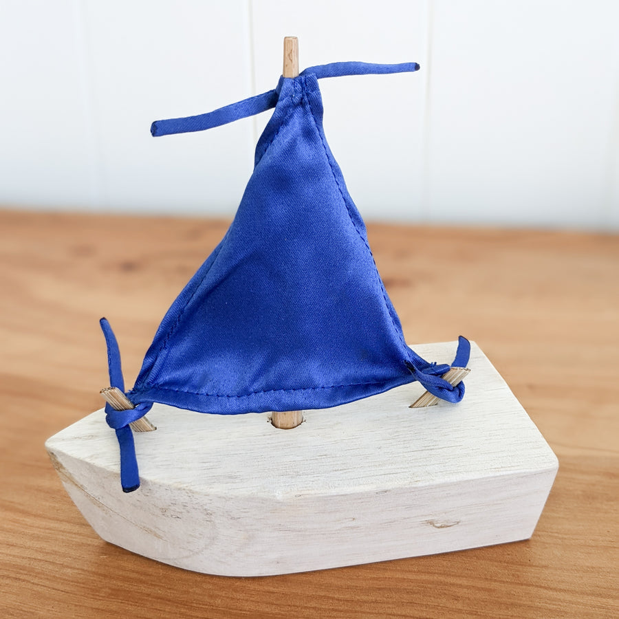 Mini Wooden Sailboat