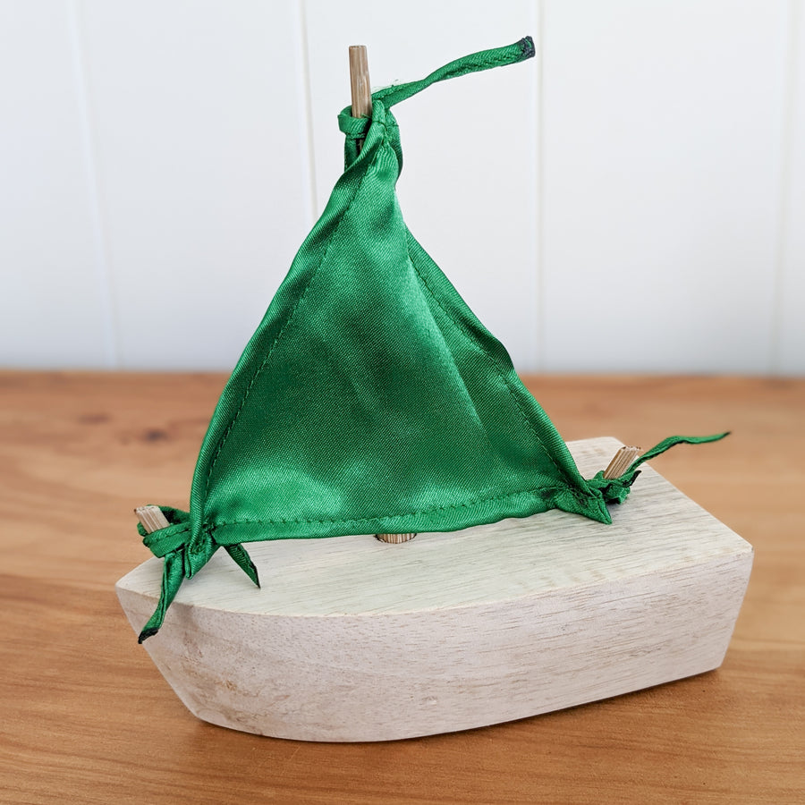Mini Wooden Sailboat