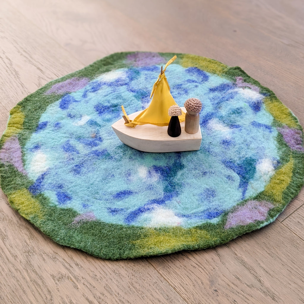 Felt Mat - Round Ocean Mat