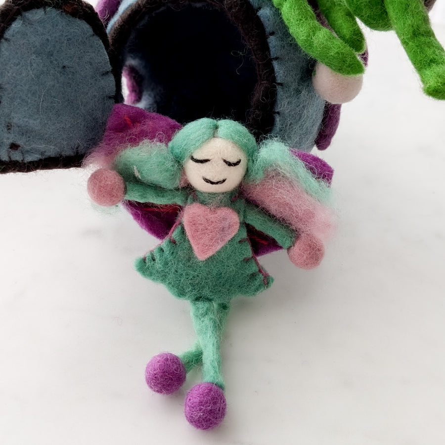 Felt Fairy Home | Mermaid Pod with Fairy Doll