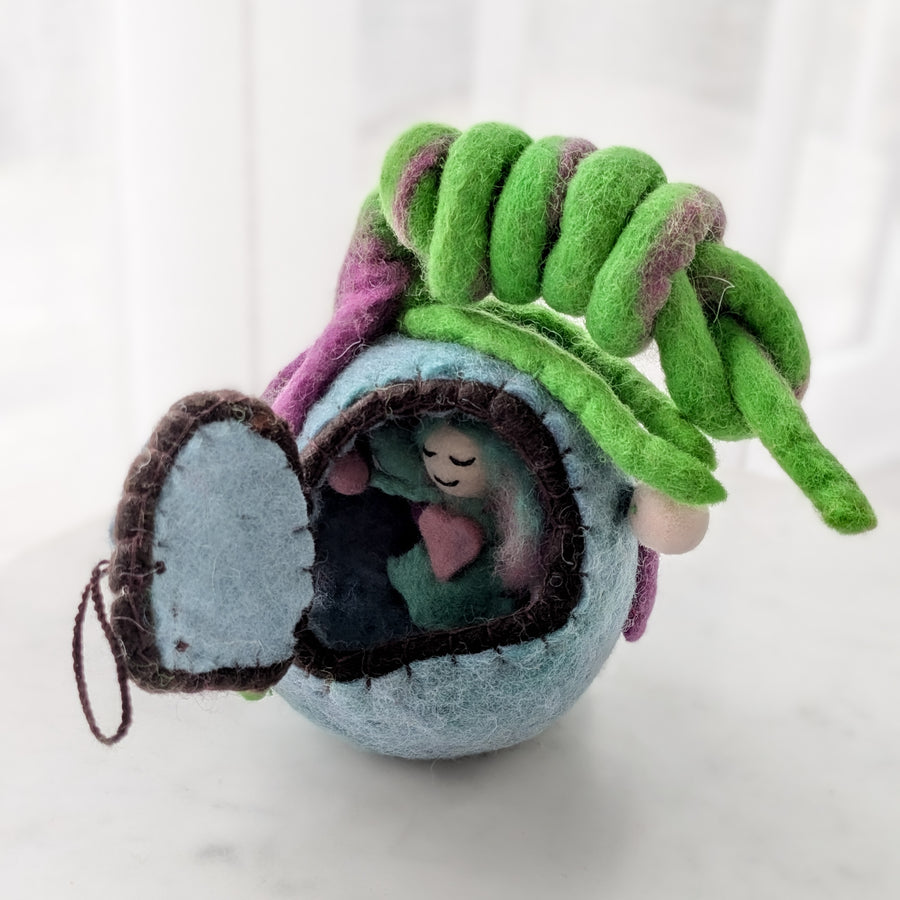 Felt Fairy Home | Mermaid Pod with Fairy Doll