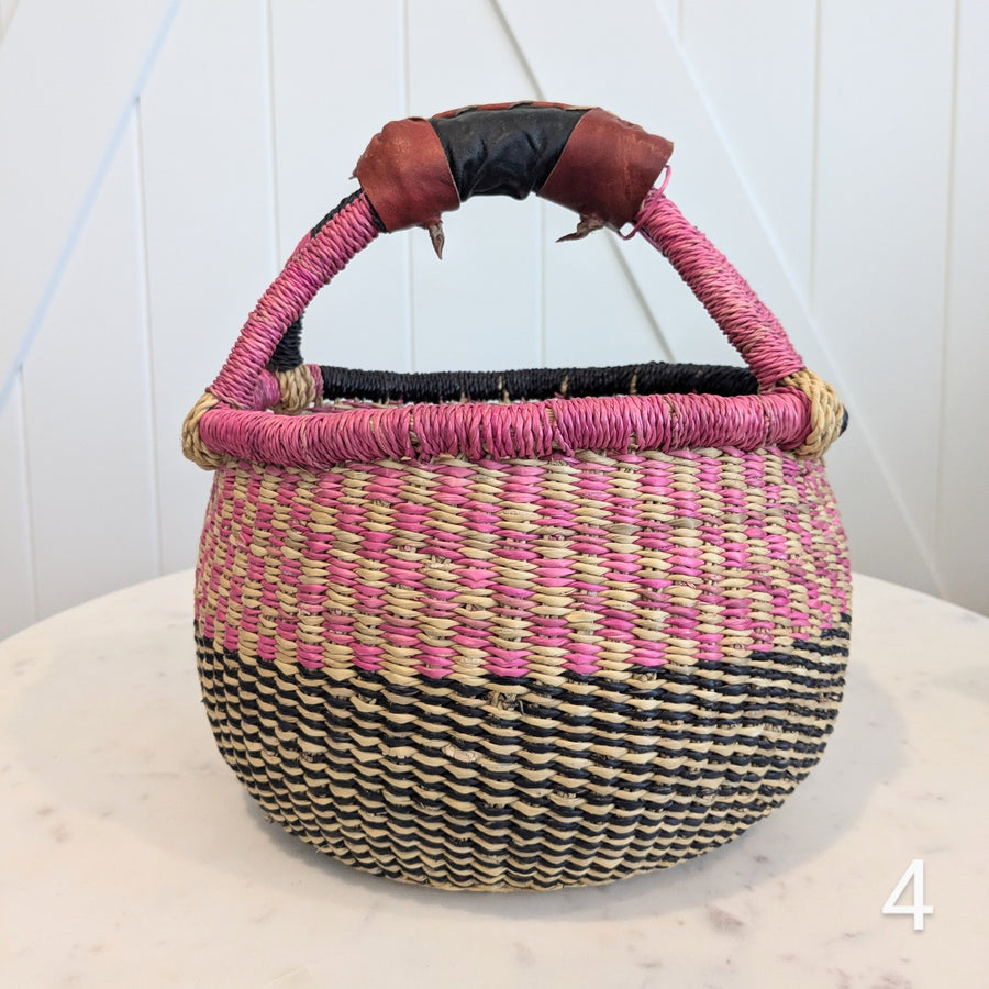 Small Foraging Bolga Basket - Patterned Designs