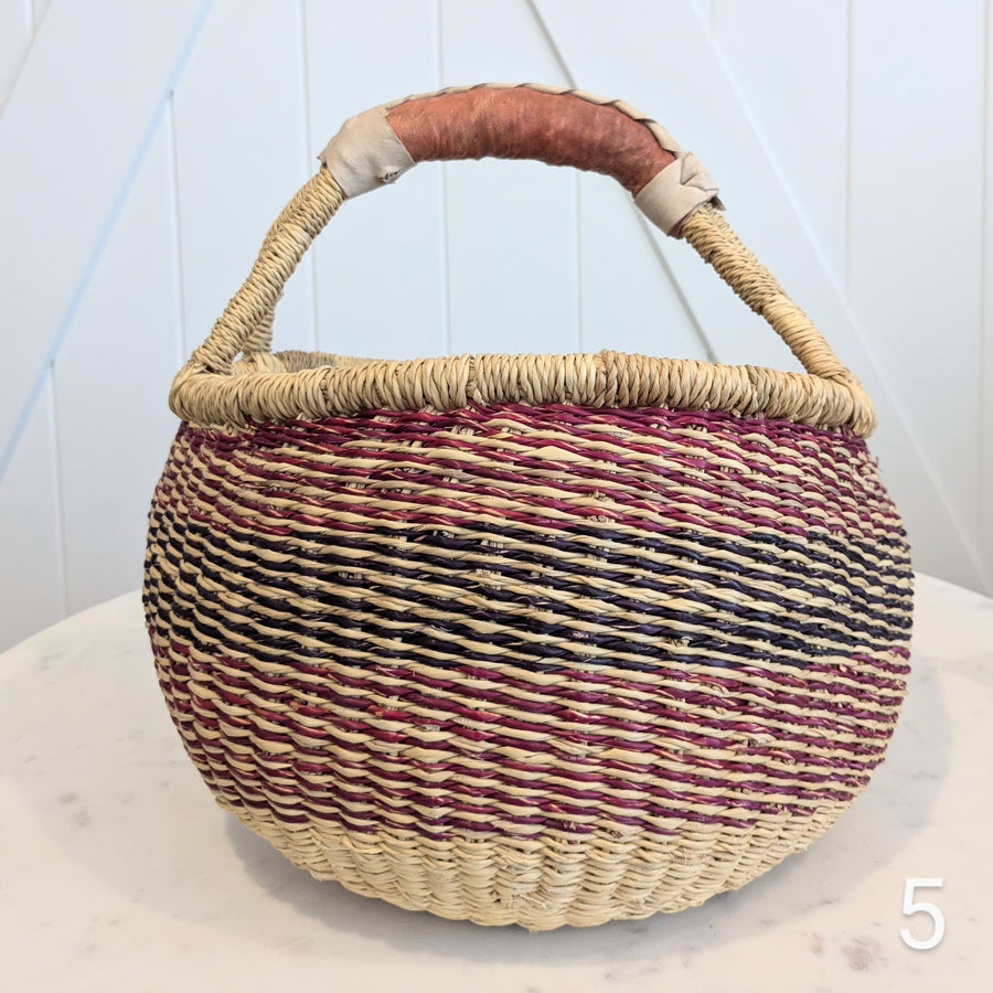 Small Foraging Bolga Basket - Patterned Designs