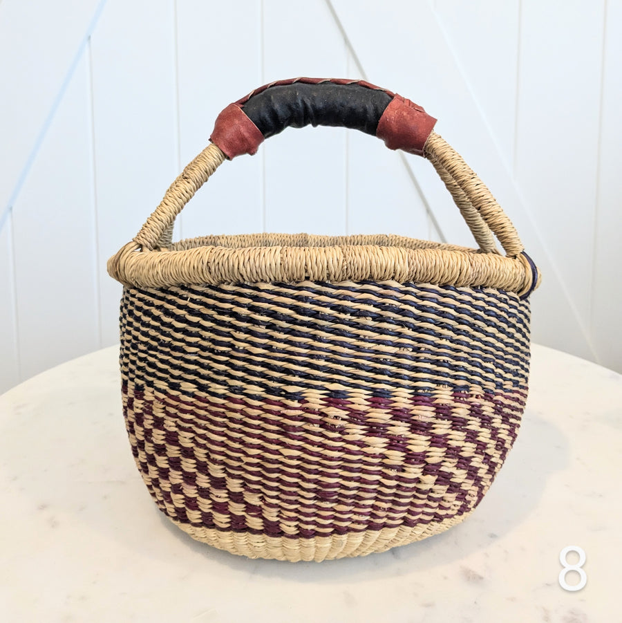 Small Foraging Bolga Basket - Patterned Designs