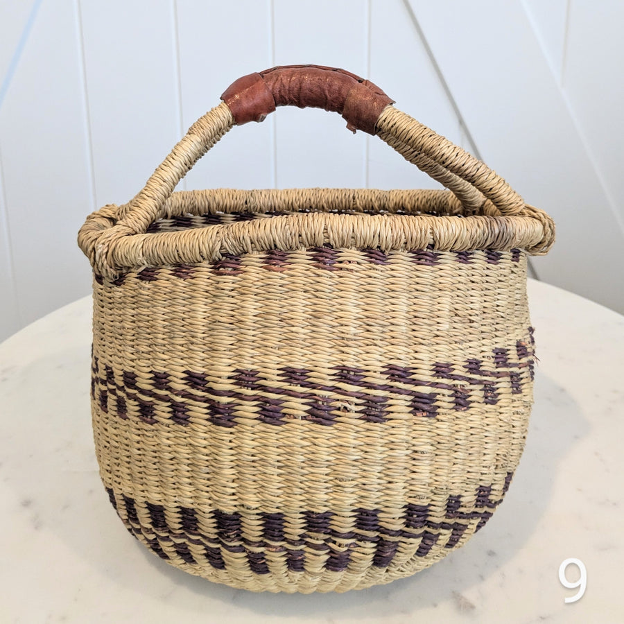 Small Foraging Bolga Basket - Patterned Designs