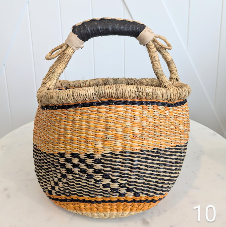 Small Foraging Bolga Basket - Patterned Designs