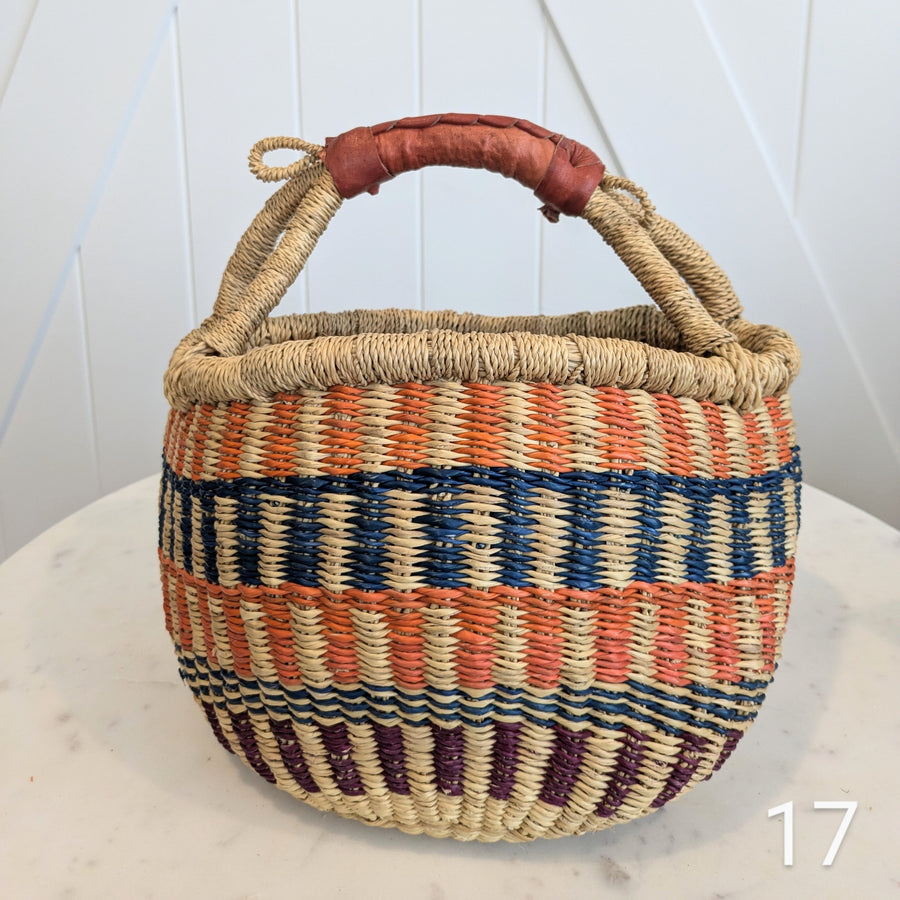 Small Foraging Bolga Basket - Patterned Designs