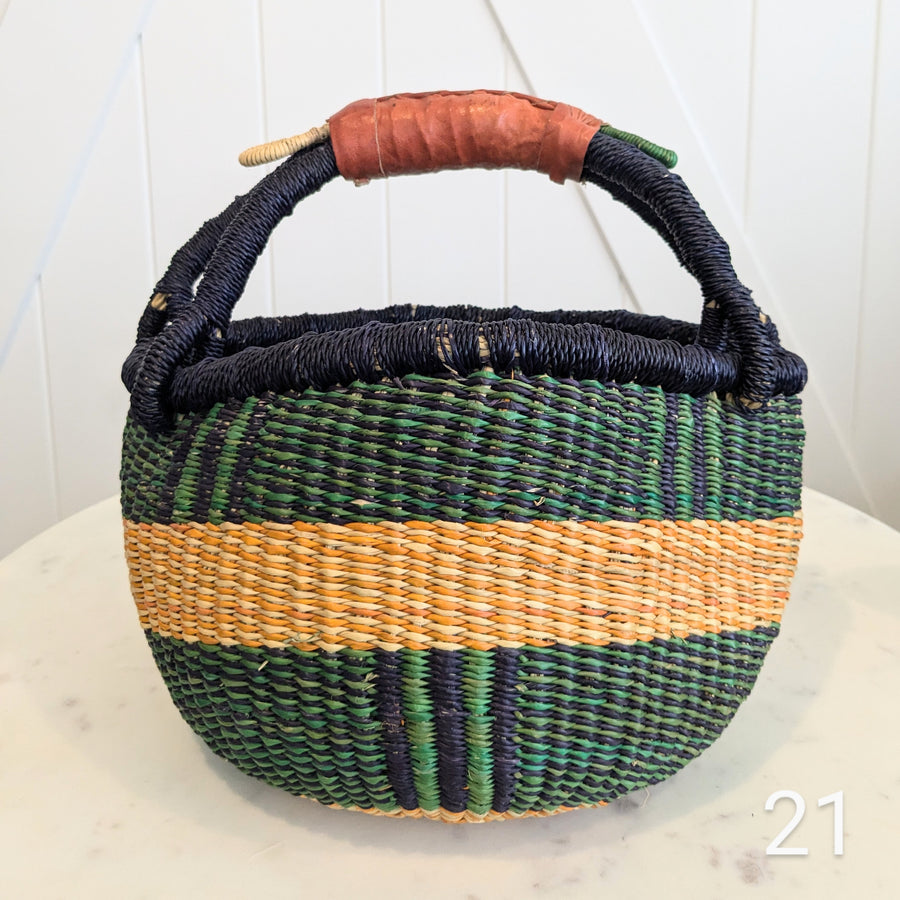 Small Foraging Bolga Basket - Patterned Designs